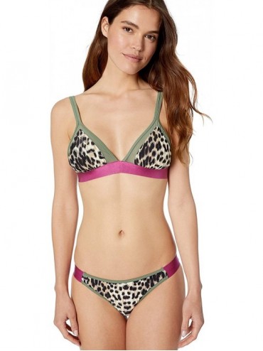 Tops Women's Vi Fixed Triangle Bikini Top Swimsuit - Starlet Cheetah Print - CW18OEH4D2E $31.23