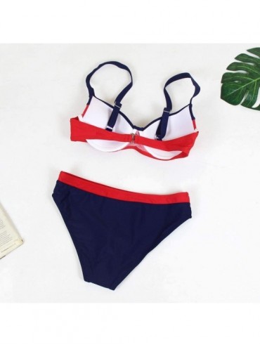 Sets New Swimsuit!! Womens Padded Push-up Bra Bikini Set Swimsuit Bathing Suit Swimwear Beachwear - Red - C41906TIDH7 $21.04