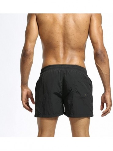 Board Shorts Men's Swimwear Running Surfing Sports Beach Camouflage Shorts Trunks Board Pants - Black - CV18SM0O9N3 $16.49
