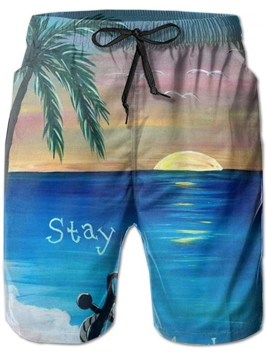 Board Shorts Mens Swim Trunks Quick Dry Beach Shorts Board Shorts Swimwear Bathing Suits with Pockets (Tuxedo) - Sunrise Coco...