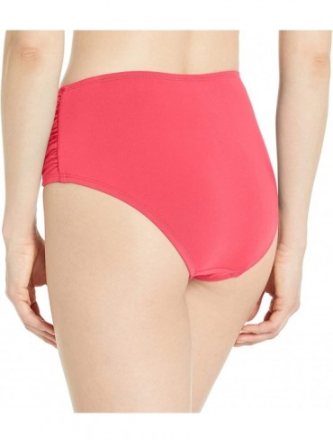 Tankinis Women's High Waist Bikini Swim Bottom with Shirring - Berry - C918ZRIWZY3 $9.98