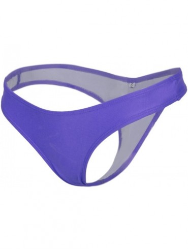 Bottoms Women's Hot Summer Brazilian Beachwear Bikini Bottom Thong Swimwear - Purple - CD185A6N2WC $18.80