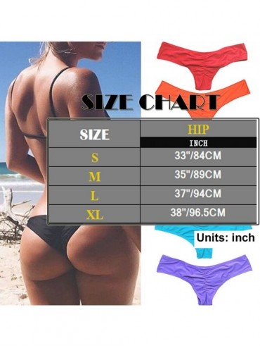 Tankinis Women's Hot Summer Brazilian Beachwear Bikini Bottom Thong Swimwear - Black - C118GEY39R6 $15.27