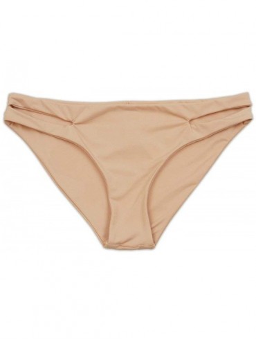Bottoms Seamless Moderate Coverage Cutout Bikini Bottom - Blush - C518QIE7GGT $20.54