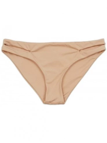 Bottoms Seamless Moderate Coverage Cutout Bikini Bottom - Blush - C518QIE7GGT $42.22