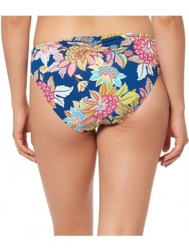 Bottoms Navy Let The Sunshine in Ruched Back Bikini Bottom - Multi Color - C4193GRACOW $26.61