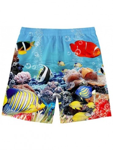Board Shorts Beach Shorts Board Men's Summer Swim Trunks with Pockets Sports Shorts - Underwater World - CK18QZAE3L9 $13.27
