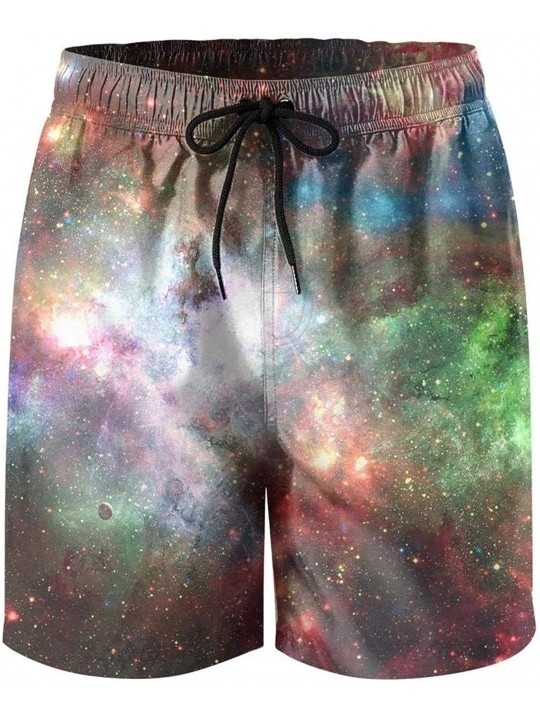Board Shorts Men's 3D Starry Sky Nebula Galaxy Swimming Trunks Pajama Shorts Mini Athletic Shorts - 3d Starry Sky-9 - C318Y3X...