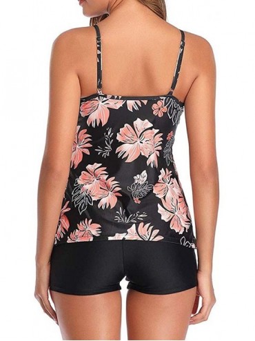 One-Pieces Swimwear Printed Casual Fashion Bikini Set - Black a - CF196ONAATS $17.83