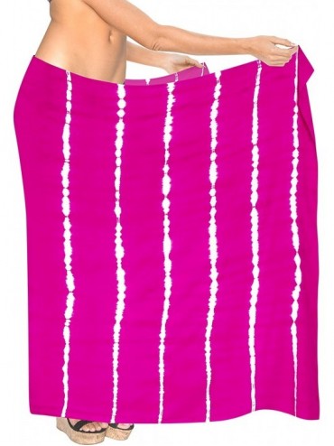Cover-Ups Women's Swimsuit Cover Up Sarong Swimwear Skirt Cover-Up Wrap 78''X39 - Pink_z146 - CI193H26Y62 $19.43