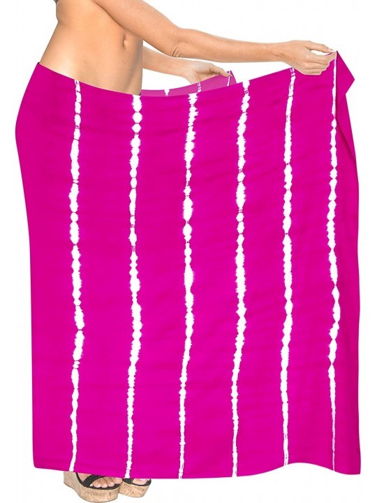 Cover-Ups Women's Swimsuit Cover Up Sarong Swimwear Skirt Cover-Up Wrap 78''X39 - Pink_z146 - CI193H26Y62 $8.25