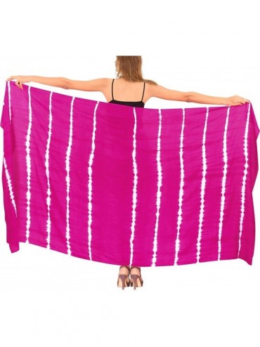 Cover-Ups Women's Swimsuit Cover Up Sarong Swimwear Skirt Cover-Up Wrap 78''X39 - Pink_z146 - CI193H26Y62 $8.25