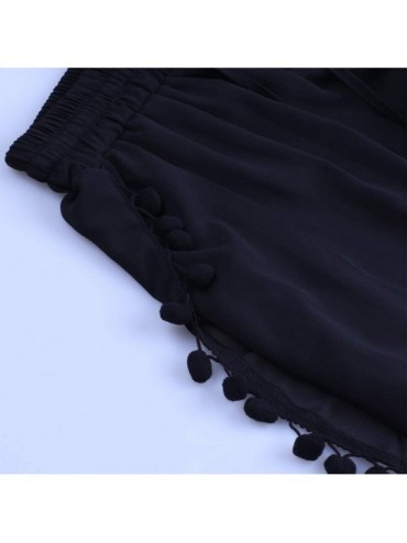 Cover-Ups Women's Chiffon Long Pant Bikini Bottom Cover up High Split Beach Trouser Beachwear - Black - C118NX275WO $34.99