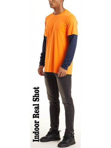 Rash Guards Men's Sun Protection T-Shirt UPF 50+ UV Long Sleeve Moisture Wicking Performance Athletic Shirt - 2 Grey - CU199M...