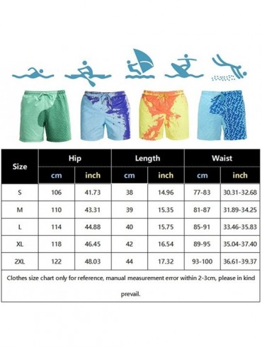 Trunks Men Swimming Trunks Funny Color Changing Swim Trunks-Temperature Sensitive Beach Swim Shorts with Mesh Lining - Yellow...