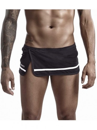 Trunks Men's Home Shorts-Sexy Underwear Fashion Sports Shorts Swimwear Underwear Panties Home Sleep Shorts - Black - CK193WZC...