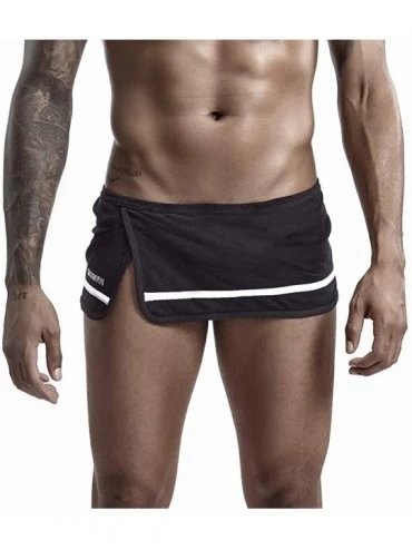 Trunks Men's Home Shorts-Sexy Underwear Fashion Sports Shorts Swimwear Underwear Panties Home Sleep Shorts - Black - CK193WZC...