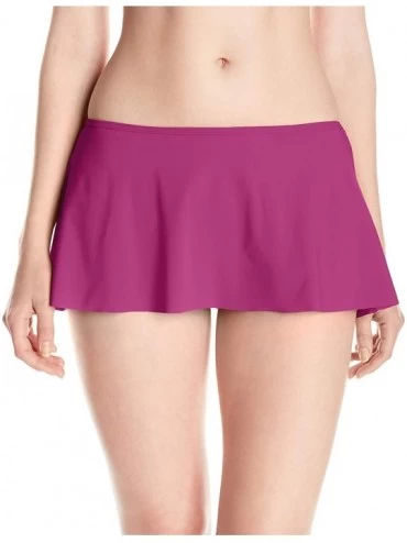 Bottoms Women's Skirted Swimsuit Bottom - Love'n Lace Plum - C118GDOHCEM $81.56