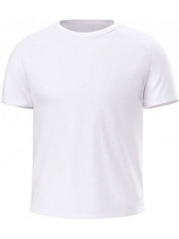 Rash Guards Men Spring Summer 3D Print O-Neck Short Sleeve Casual T Shirt Tops Blouse - As Shown - CC18WYHD2H6 $28.13