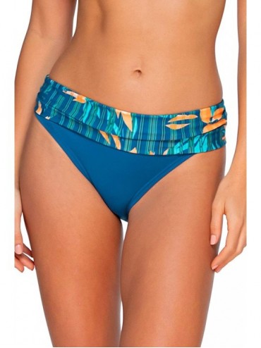 Bottoms Women's Aloha Banded Bikini Bottom Swimsuit - Moonlit Island - CM1950QN35A $86.00