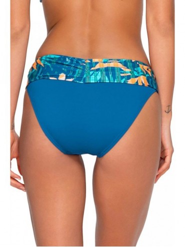 Bottoms Women's Aloha Banded Bikini Bottom Swimsuit - Moonlit Island - CM1950QN35A $39.09