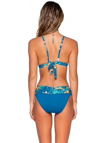 Bottoms Women's Aloha Banded Bikini Bottom Swimsuit - Moonlit Island - CM1950QN35A $39.09