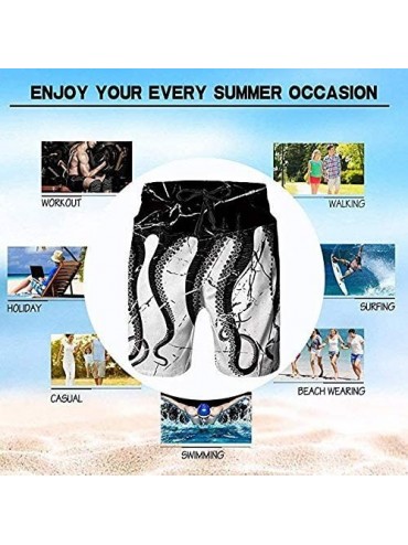 Board Shorts Modern Vintage French Queen Bee Men's Colorful Swim Trunks Beach Board Shorts with Lining - Panda Chef - C4196IN...