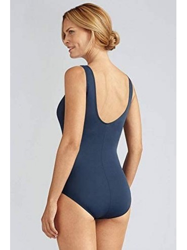 One-Pieces Women's Rhodes Polyester One-Piece Swimsuit - Blue - CG12DG3LYTZ $41.99