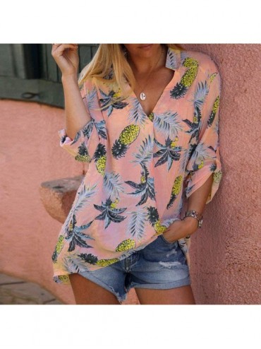 Cover-Ups Floral Blouses for Womens Leaves Feather Flared Long Sleeve V Neck Bandage Drawstring Tunic Tops Casual Tshirt 11 P...