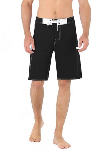 Board Shorts Men's Bathing Board Trunks Beach Shorts Holiday Hawaiian Colorful Striped - Black-207 - CX18CL5GULR $23.29