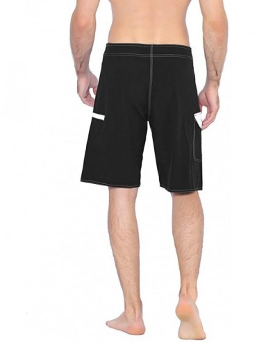 Board Shorts Men's Bathing Board Trunks Beach Shorts Holiday Hawaiian Colorful Striped - Black-207 - CX18CL5GULR $23.29
