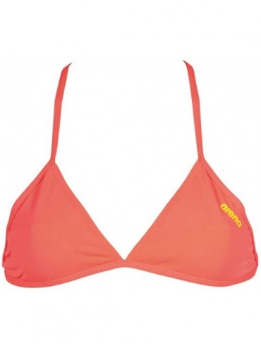 Tops Women's Rule Breaker Feel Triangle MaxLife Bikini Top - Shiny Pink - CE18R595ZSH $29.69