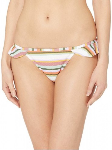 Tankinis Women's Scoop Bottom with Ruffle Detail - Multi Stripe - CQ18KHSETKD $18.83