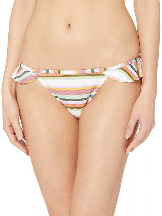 Tankinis Women's Scoop Bottom with Ruffle Detail - Multi Stripe - CQ18KHSETKD $7.74