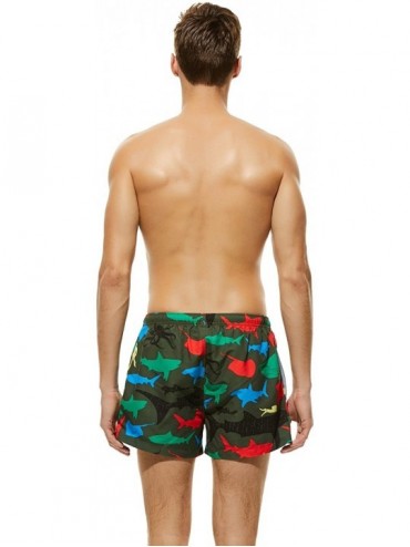 Board Shorts Mens Sports Surfing Short Swimwear Board Shorts - 81304 Dark Green - CO18G923Q2I $17.68