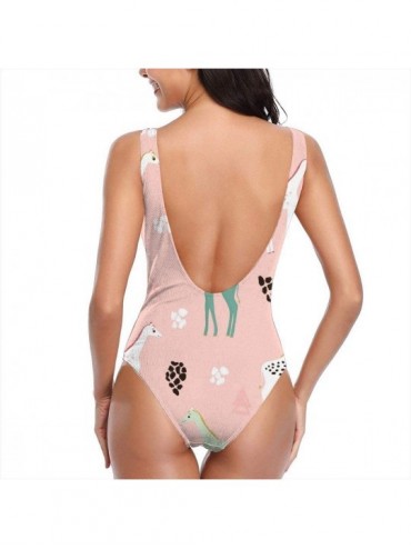 One-Pieces Women's One Pieces Swimsuits Guns Printed Beach Suits with Soft Cup - Color_18 - CM18SYX0EN5 $28.04