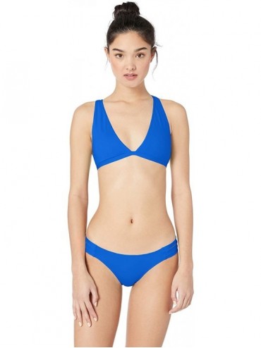 Tops Women's Rooney Fixed Triangle Bikini Top with Keyhole Back - Flavors Azure - C318ICONQ4R $29.43