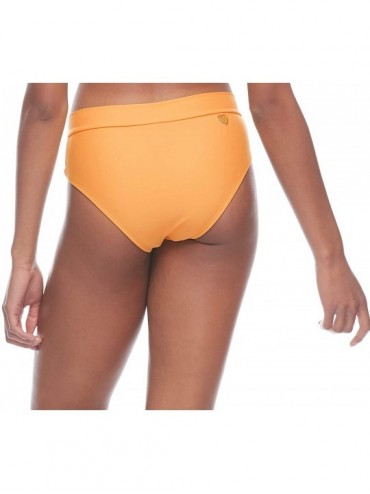 Bottoms Women's Smoothies Nuevo Retro Solid High Rise Bikini Bottom Swimsuit - Smoothie Sundream - CB18Z04WI30 $56.25