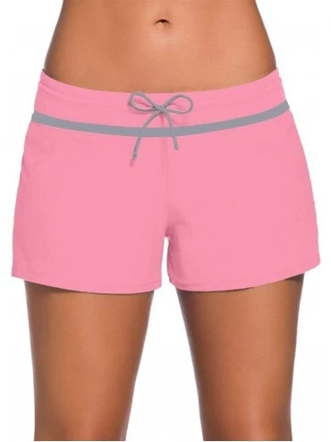 Bottoms Board Shorts Women's Swimswear Tankini Swim Briefs Swimsuit Bottom Boardshorts Beach Trunks Original pink & Light Gre...