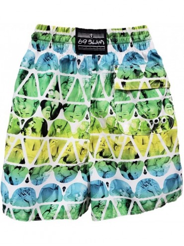 Board Shorts Women's Elastic Waist Medium Length Polyester Swimwear Board Shorts - Flavour - C7197I4UL8O $25.42