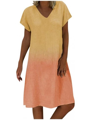 Cover-Ups Women's Boho Sleeveless Tank Dress Floral Spaghetti Strap Summer Beach Casual Loose Short Mini Swing Dresses Z 5 or...