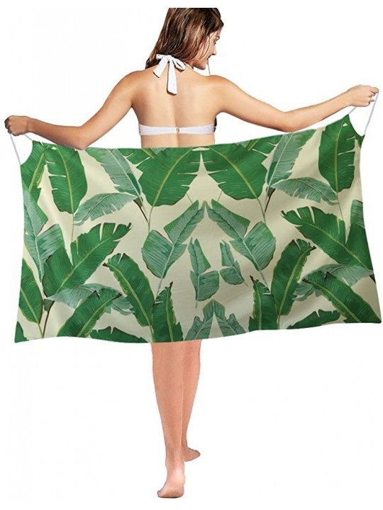 Cover-Ups Flag Swimwear Cover up Swimwear Bikini Beach Dress - Banana Leaves - C318G95KRU0 $19.46