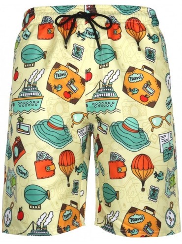 Board Shorts Men's Casual Print Swim Trunks Quick Dry Beach Summer Boardshorts - Multicolored 14 - CQ18QX5OL35 $41.72