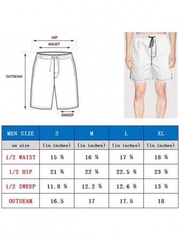 Board Shorts Men Beach Shorts Quick Dry Shorts with Mesh Lining Sports Trunks - White-93 - CJ1950LS3D9 $32.48