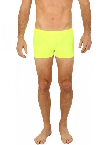 Briefs Men's Swimwear Briefs Briefs Bike-wear - Neon Yellow - CO1211Z3KJR $37.42
