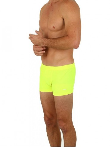 Briefs Men's Swimwear Briefs Briefs Bike-wear - Neon Yellow - CO1211Z3KJR $18.49