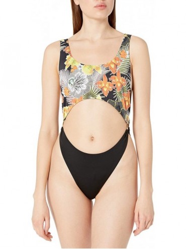 One-Pieces Junior's Tropic Like Its Hot Monokini One Piece Swimsuit - Multi - CH185QH4WYM $43.83