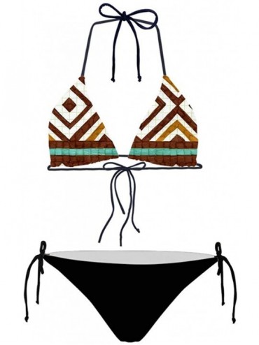 Sets Women's Bikini Two Piece Swimsuit (2 Sizes Smaller Than Standard) - African 2 - C518QW0HYWQ $41.56
