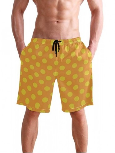 Board Shorts Grey Striped Yellow Men's Quick Dry Beach Shorts Swim Trunk Beachwear with Pockets - Color07 - C618R2OG46D $45.61