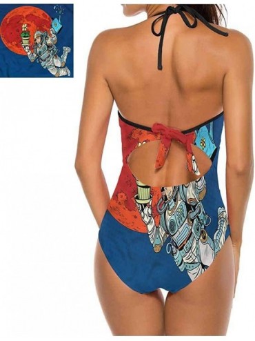 One-Pieces Sexy Swimwear Bathing Swimsuit Celestial Meteorite Great for Trip to Hawaii - Multi 07 - CK19C23LKCX $34.34